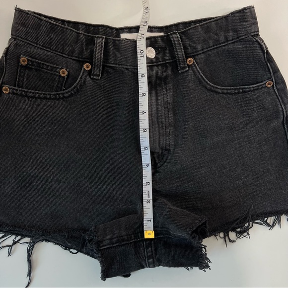 Topshop Denim A-line Mom Short in Washed Black - Picture 10 of 13